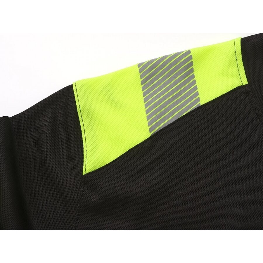 Krekls ar garām piedurknēm PESSO Hi-vis, melns 6