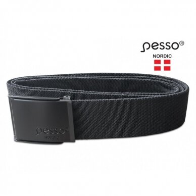 Melna tekstila josta PESSO (120 cm)