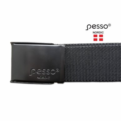 Melna tekstila josta PESSO (120 cm) 1