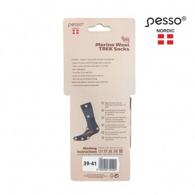 Kojinės iš merino vilnos Pesso KOMER, 1 pora 3 Kojinės iš merino vilnos Pesso KOMER, 1 pora 3