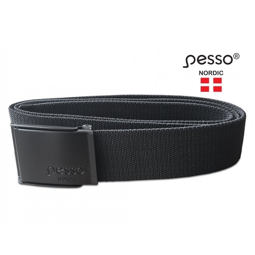 Melna tekstila josta PESSO (120 cm)