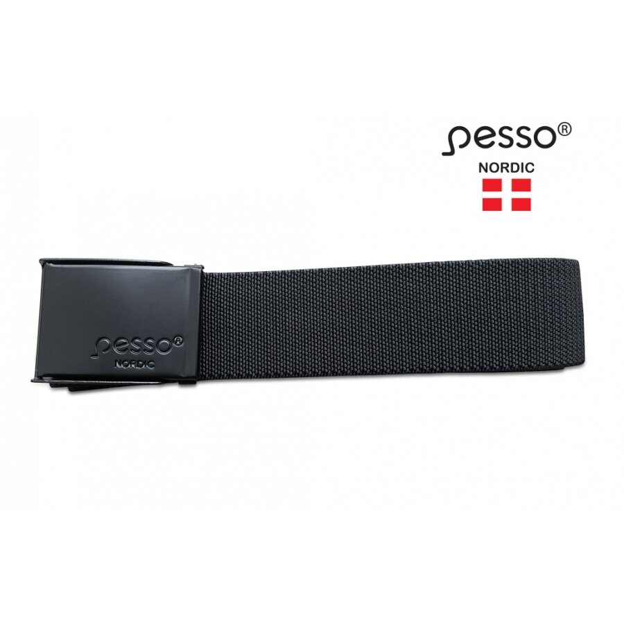 Juodas tekstilinis diržas PESSO (120 cm) 2 Juodas tekstilinis diržas PESSO (120 cm) 2