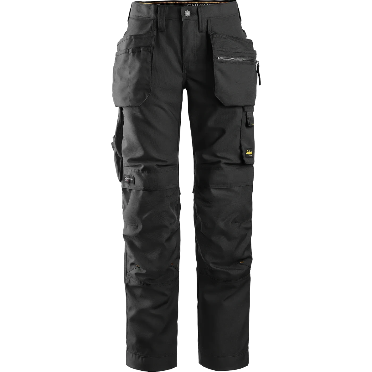 Sieviešu SNICKERS WORKWEAR AllroundWork 6701 bikses ar karājamām kabatām, melnas