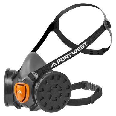 TPR pusmaska ​​PORTWEST P422 komplekts (ar P3 filtriem) 1