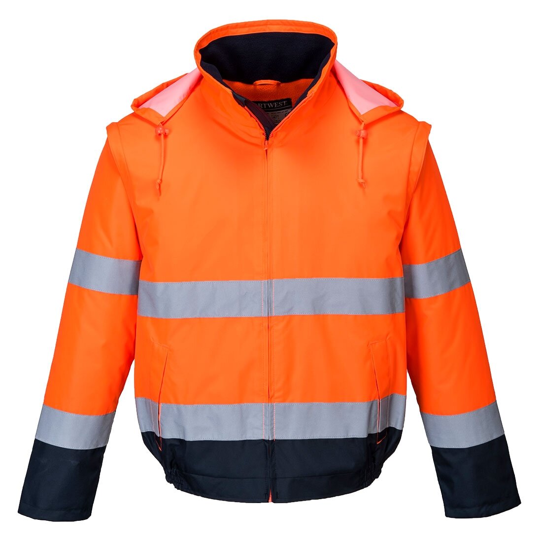 PORTWEST C464 2-in-1 augstas redzamības kontrasta bomberjaka PORTWEST C464 2-in-1 augstas redzamības kontrasta bomberjaka