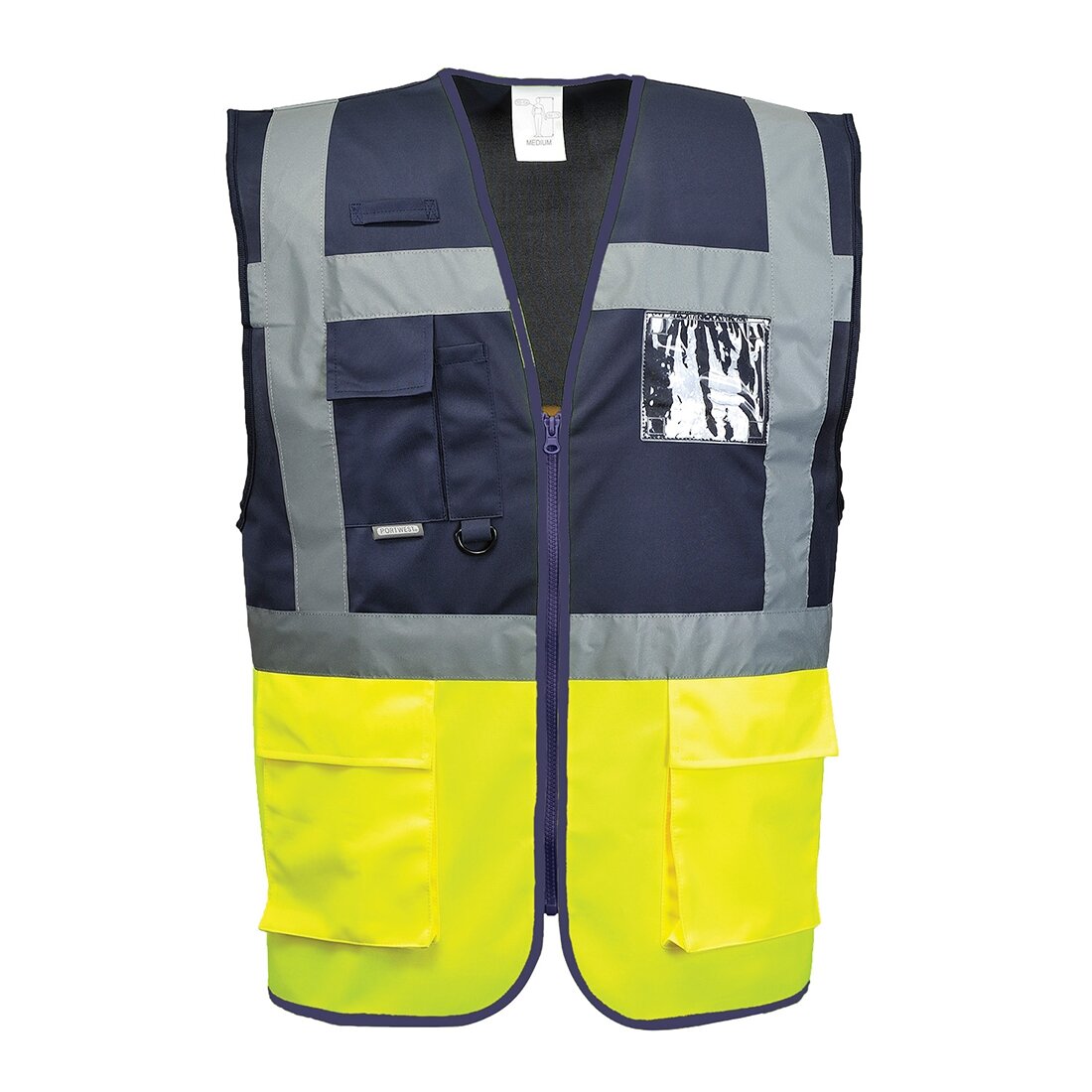 Augstas redzamības kontrasta PORTWEST C276 vadītāja veste Augstas redzamības kontrasta PORTWEST C276 vadītāja veste