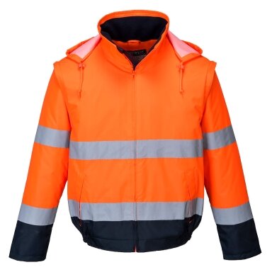 PORTWEST C464 2-in-1 augstas redzamības kontrasta bomberjaka