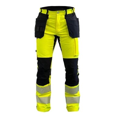 Darba bikses BoSafetyTENSION PLUS četrvirzienu elastīgās TENSION PLUS augstas redzamības 2. klase