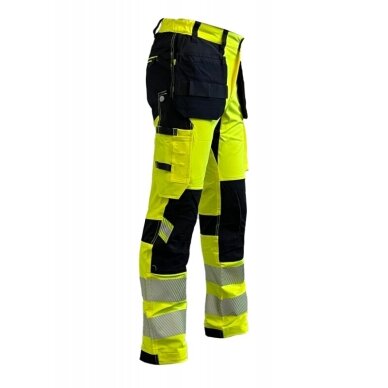 Darba bikses BoSafetyTENSION PLUS četrvirzienu elastīgās TENSION PLUS augstas redzamības 2. klase 2