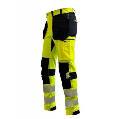 Darba bikses BoSafetyTENSION PLUS četrvirzienu elastīgās TENSION PLUS augstas redzamības 2. klase 3 Darba bikses BoSafetyTENSION PLUS četrvirzienu elastīgās TENSION PLUS augstas redzamības 2. klase 3