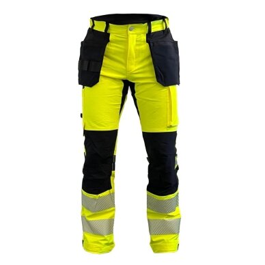 Darba bikses BoSafetyTENSION PLUS četrvirzienu elastīgās TENSION PLUS augstas redzamības 2. klase