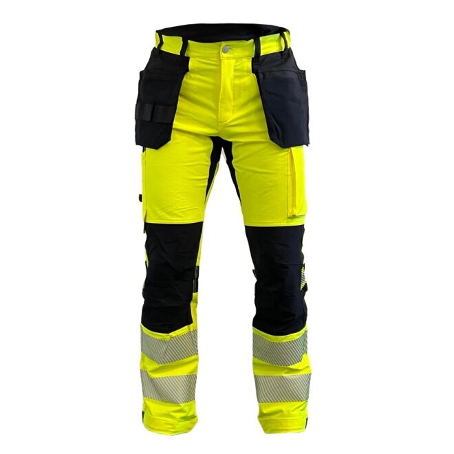 Darba bikses BoSafetyTENSION PLUS četrvirzienu elastīgās TENSION PLUS augstas redzamības 2. klase