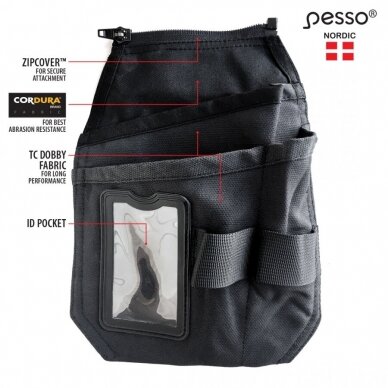 Piekarināma Pesso Pocket2R labā kabata ar ID kartes turētāju 1 Piekarināma Pesso Pocket2R labā kabata ar ID kartes turētāju 1