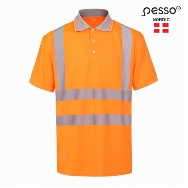 Polo marškinėliai PESSO HVPOR, Hi-vis, oranžiniai Polo marškinėliai PESSO HVPOR, Hi-vis, oranžiniai