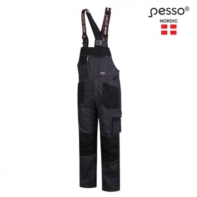 Puskombinezonis PESSO Twill stretch, pilkas Puskombinezonis PESSO Twill stretch, pilkas