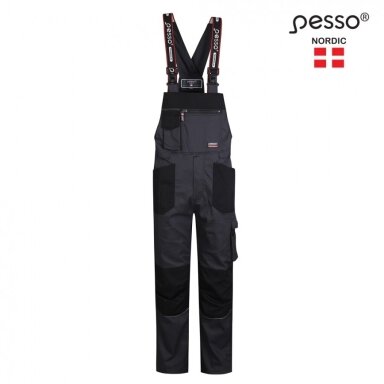 Puskombinezons PESSO Twill stiepjas, pelēks