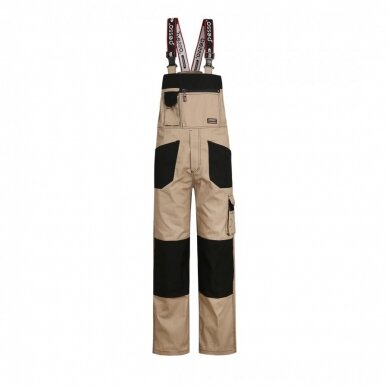 Puskombinezonis PESSO TWILL DPBZ, smėlio spalvos 1 Puskombinezonis PESSO TWILL DPBZ, smėlio spalvos 1