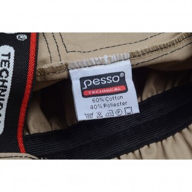 Puskombinezonis PESSO TWILL DPBZ, smėlio spalvos 7 Puskombinezonis PESSO TWILL DPBZ, smėlio spalvos 7
