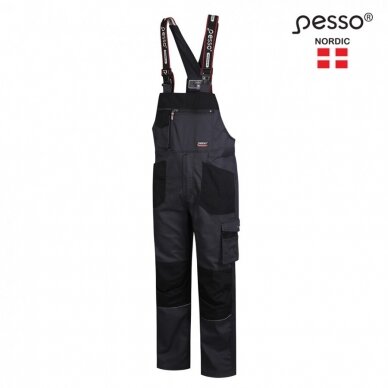 Puskombinezonis PESSO Twill stretch, pilkas 1 Puskombinezonis PESSO Twill stretch, pilkas 1