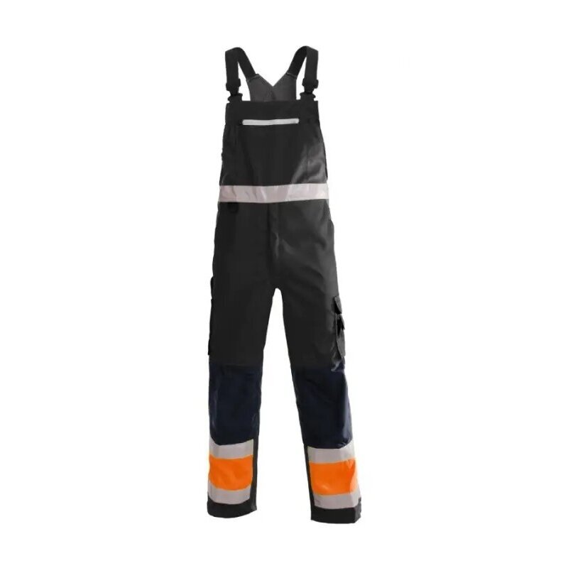 Puskombinezons BoSafety BP-DHV-RC-C1-0311 augstas redzamības klase 1, zils/oranžs