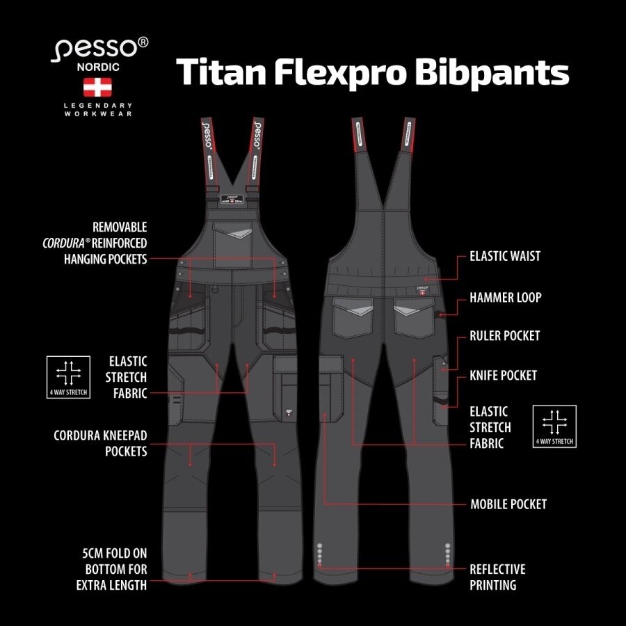 Puskombinezons Pesso Titan DP125P (Spandex/Cordura) pelēks 3 Puskombinezons Pesso Titan DP125P (Spandex/Cordura) pelēks 3