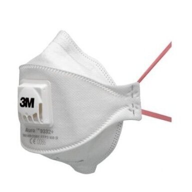 Respirators 3M-9332 FFP3 pret putekļiem ar vārstu