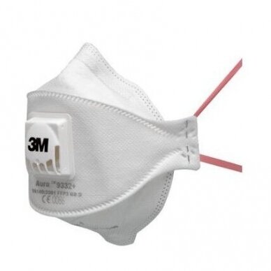 Respirators 3M-9332 FFP3 pret putekļiem ar vārstu Respirators 3M-9332 FFP3 pret putekļiem ar vārstu