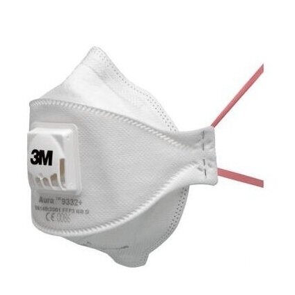 Respirators 3M-9332 FFP3 pret putekļiem ar vārstu