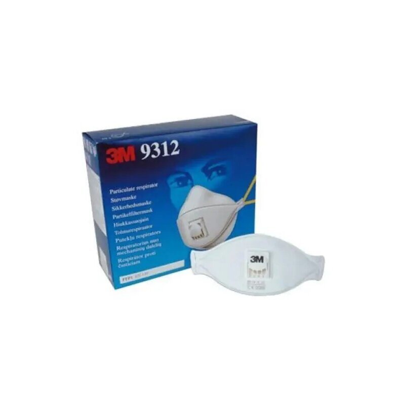 Respirators 3M-9312 trīs plakņu FFP1 pret putekļiem ar vārstu