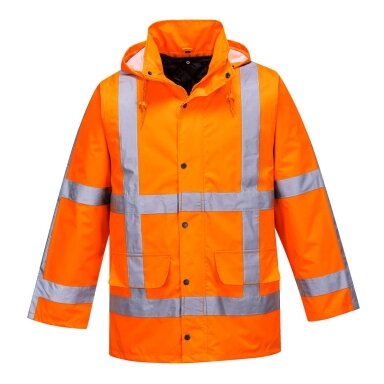 Augstas redzamības ūdensnecaurlaidīga PORTWEST R460 jaka