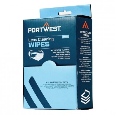 Servėtėlės PORTWEST PA01 linzių valymui Servėtėlės PORTWEST PA01 linzių valymui