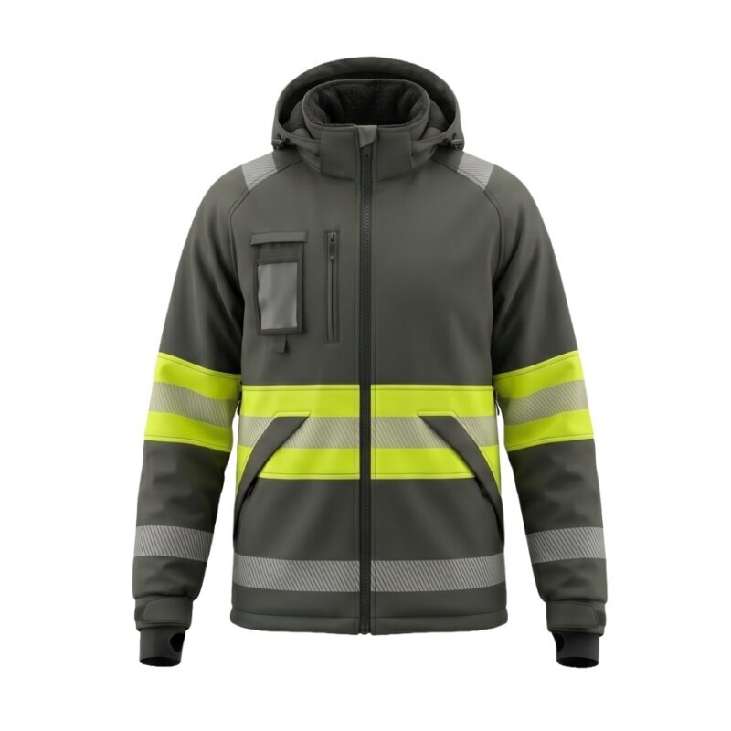 BoSafety Softshell ziemas jaka VALENCIA Hi Vis 1. klase 6