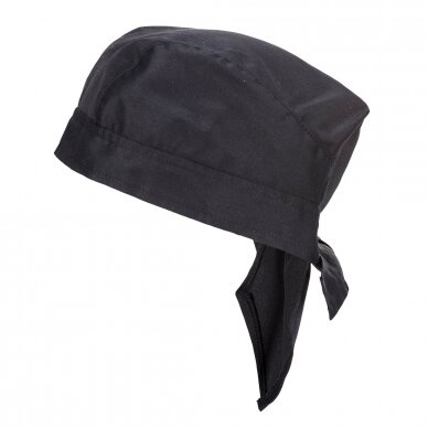 Virtuvės šefo bandana PORTWEST S903, juoda Virtuvės šefo bandana PORTWEST S903, juoda