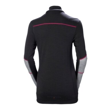 Moteriški apatiniai marškinėliai HELLY HANSEN Lifa Merino Crewneck, pilki/juodi