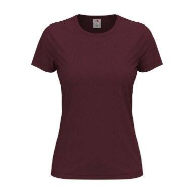 Sieviešu Stedman ST2600 īsroku T-krekls, burgundy red
