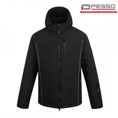 Šilta neperšlampanti Softshell striukė Pesso Otava, juoda Šilta neperšlampanti Softshell striukė Pesso Otava, juoda