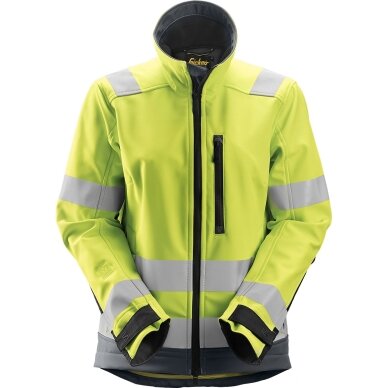 Sieviešu AllroundWork Hi-Vis SoftShell SNICKERS WORKWEAR, 2./3. klase Sieviešu AllroundWork Hi-Vis SoftShell SNICKERS WORKWEAR, 2./3. klase