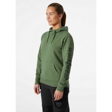 Moteriškas džemperis HELLY HANSEN Logo Hoodie, žalias 4 Moteriškas džemperis HELLY HANSEN Logo Hoodie, žalias 4