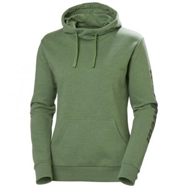 Moteriškas džemperis HELLY HANSEN Logo Hoodie, žalias Moteriškas džemperis HELLY HANSEN Logo Hoodie, žalias