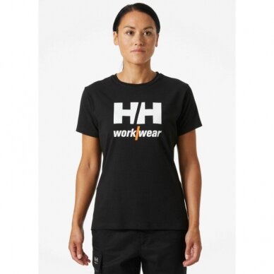 Moteriški marškinėliai HELLY HANSEN Logo T-Shirt, juodi 3 Moteriški marškinėliai HELLY HANSEN Logo T-Shirt, juodi 3
