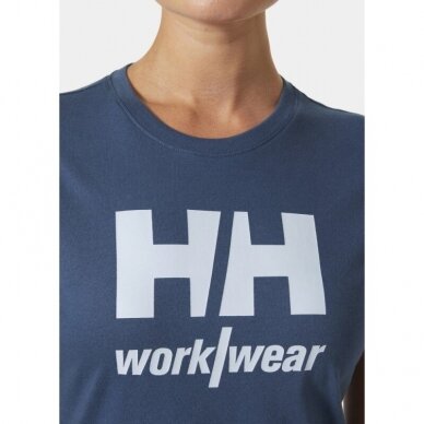 Moteriški marškinėliai HELLY HANSEN W Classic Logo T-Shirt, mėlyni 2 Moteriški marškinėliai HELLY HANSEN W Classic Logo T-Shirt, mėlyni 2