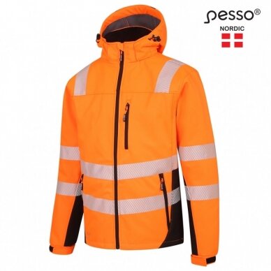 Silta, labi redzama softshell Pesso CALGARY jaka, oranža 1 Silta, labi redzama softshell Pesso CALGARY jaka, oranža 1