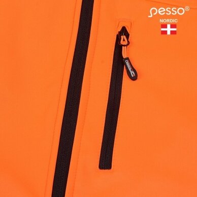 Silta, labi redzama softshell Pesso CALGARY jaka, oranža 12