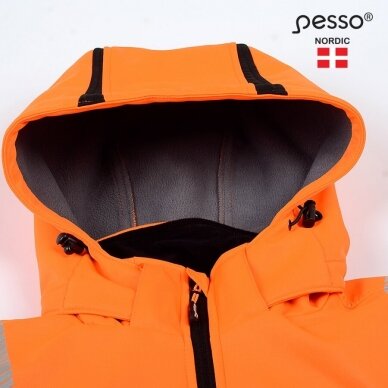 Silta, labi redzama softshell Pesso CALGARY jaka, oranža 4