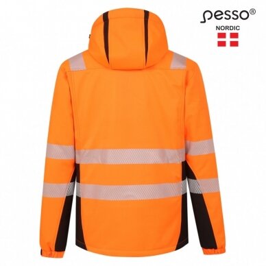 Silta, labi redzama softshell Pesso CALGARY jaka, oranža 2 Silta, labi redzama softshell Pesso CALGARY jaka, oranža 2