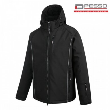 Silta ūdensizturīga Softshell jaka Pesso Ottawa, melna Silta ūdensizturīga Softshell jaka Pesso Ottawa, melna