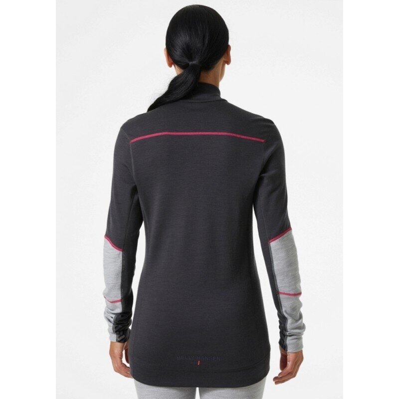 Moteriški apatiniai marškinėliai HELLY HANSEN Lifa Merino Crewneck, pilki/juodi 3 Moteriški apatiniai marškinėliai HELLY HANSEN Lifa Merino Crewneck, pilki/juodi 3
