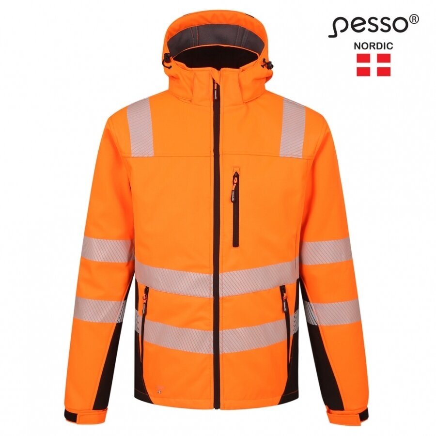 Silta, labi redzama softshell Pesso CALGARY jaka, oranža Silta, labi redzama softshell Pesso CALGARY jaka, oranža