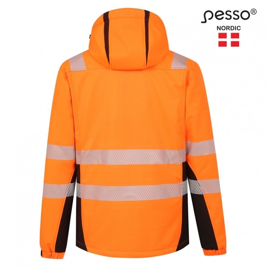Silta, labi redzama softshell Pesso CALGARY jaka, oranža 2 Silta, labi redzama softshell Pesso CALGARY jaka, oranža 2