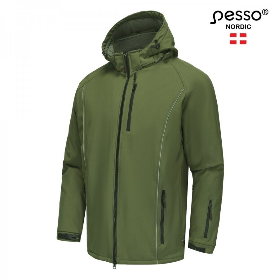Šilta neperšlampanti Softshell striukė Pesso Otava, chaki Šilta neperšlampanti Softshell striukė Pesso Otava, chaki